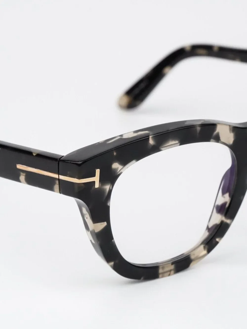 Tom Ford Women Eyeglasses Black Havana Square FT5873-B 005 NEW AUTHENTIC